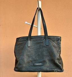 The Bridge Borsa shopper tote bag pelle nera 40 cm