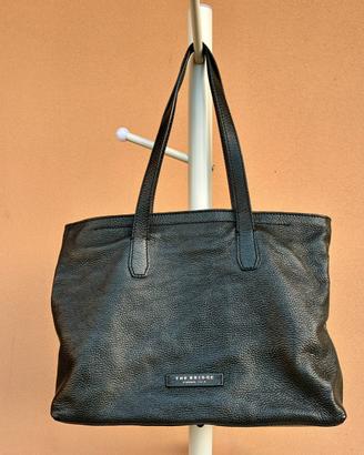 The Bridge Borsa shopper tote bag pelle nera 40 cm