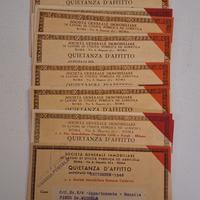 Lotto 10+ Ricevute aff. 1948 Soc. Immobiliare