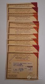Lotto 10+ Ricevute aff. 1948 Soc. Immobiliare