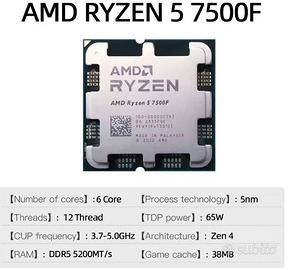 Processore AMD Ryzen 5 7500F - Socket AM5
