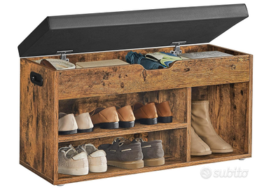 VASAGLE Scarpiera Panca Ingresso, Panca Contenitor