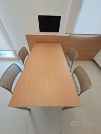 Tavolo legno 80 x 160  con gambe acciaio