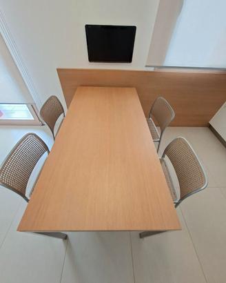 Tavolo legno 80 x 160  con gambe acciaio