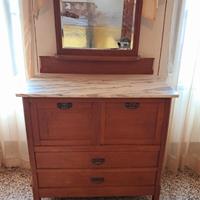 credenza cassettiera  anni 20 con decori originali