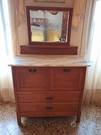 credenza cassettiera  anni 20 con decori originali