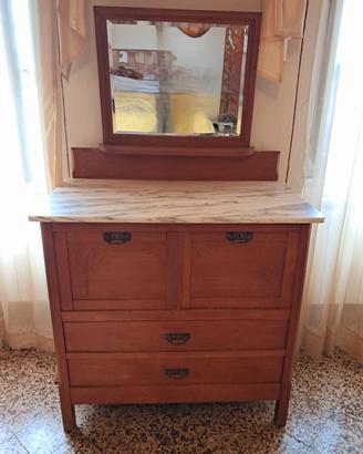credenza cassettiera  anni 20 con decori originali