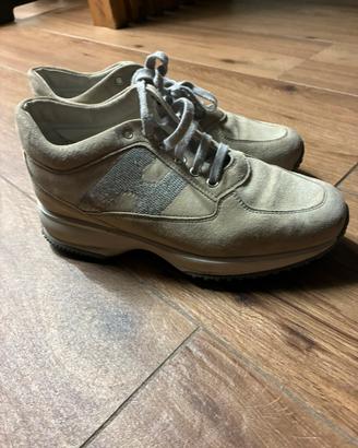 Hogan Interactive scarpe donna grigie camoscio