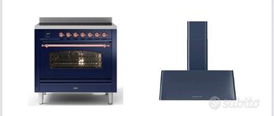 NUOVO Blocco cucina Ilve Nostalgie  colore blu