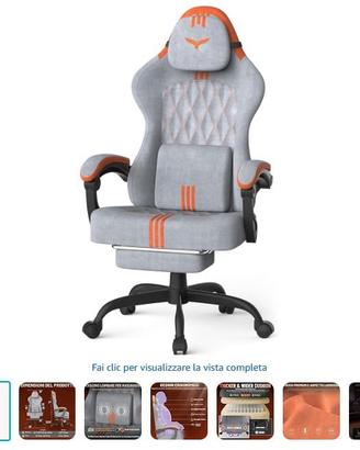 Sedia gaming ergonomica