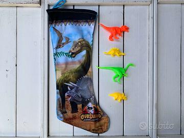 Calza Befana Bambino Ovosauro con 4 Dinosauri