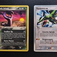 Carte Pokemon Rayquaza ex e Dark Arbok