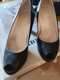 Décolleté open toe nere