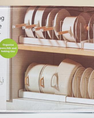 Organizer estensibile per pentole e padelle