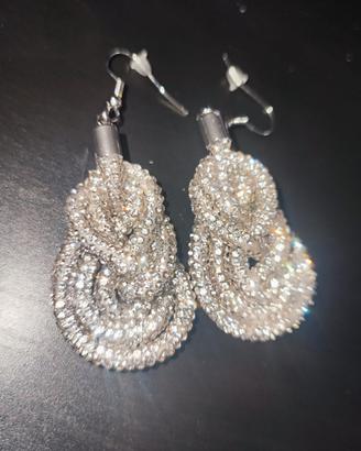 orecchini pendenti strass 