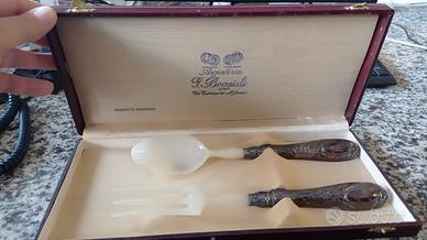 posate da insalata in argento 800/1000