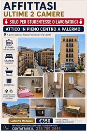 Ultime 2 camere in attico zona Politeama