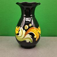 Vasetto ceramica nero Caltagirone firma Alessi