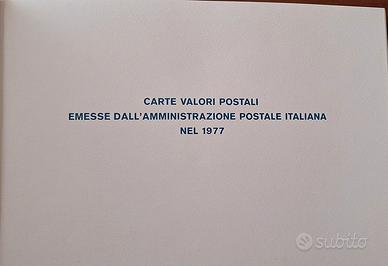 Libretto Emissione Carte Valori Postali 1977