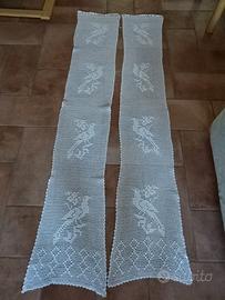 TENDE A VETRO BIANCHE ALL'UNCINETTO