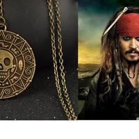 COLLANA MIDAGLIONE PIRATI DEI CARAIBI JACK SPARROW