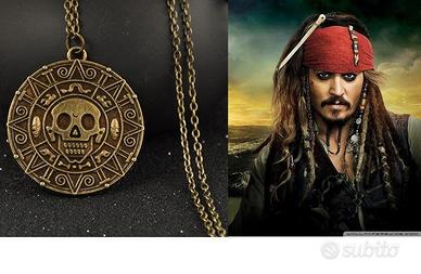 COLLANA MIDAGLIONE PIRATI DEI CARAIBI JACK SPARROW