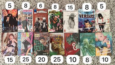 Fumetti Manga variant nuovi
