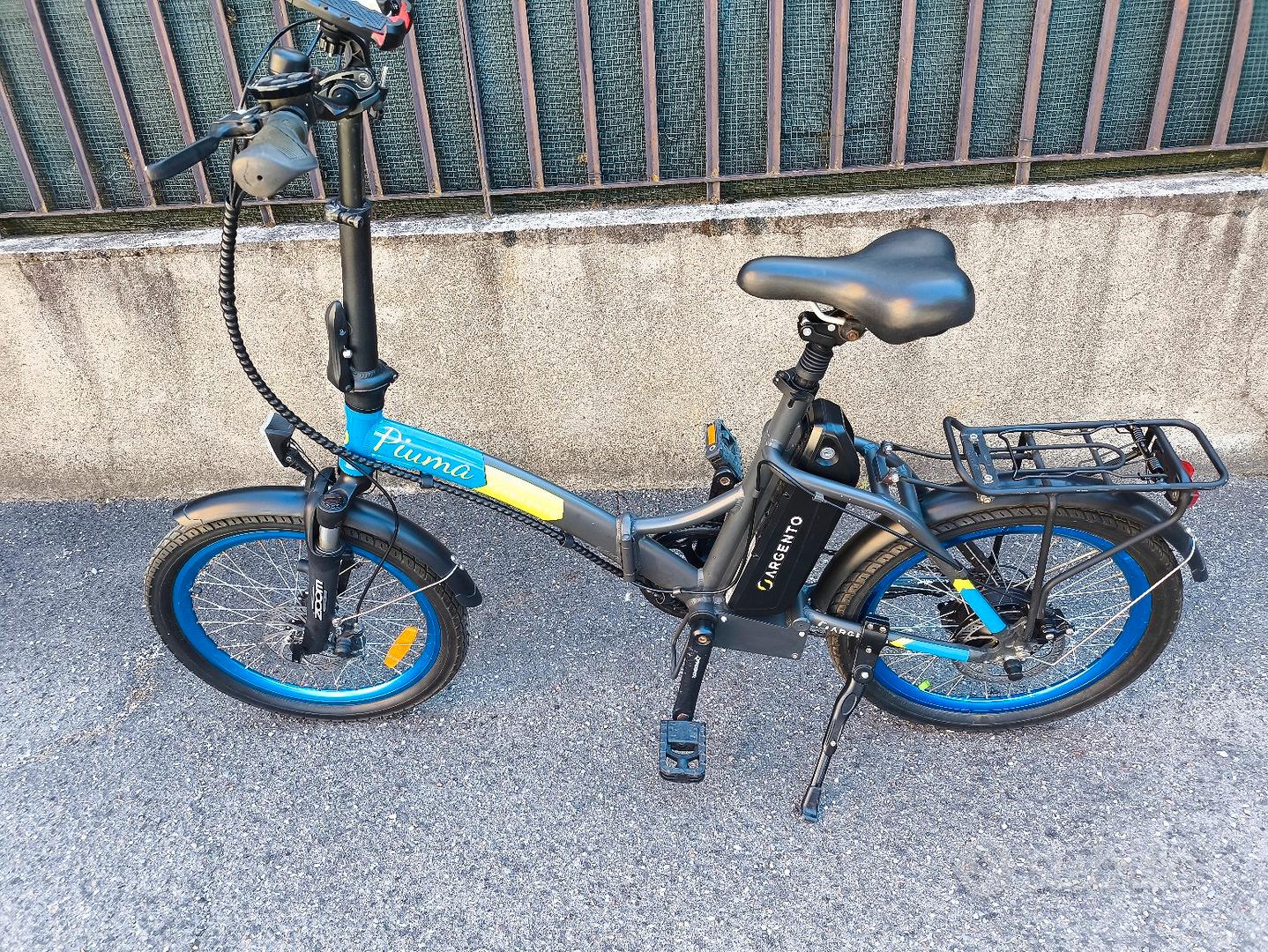 Bicicletta Elettrica E Bike Argento Piuma Bici Elettrica Pieghevole