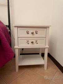 Comodino Camera da Letto Comodino con 2 Cassetti