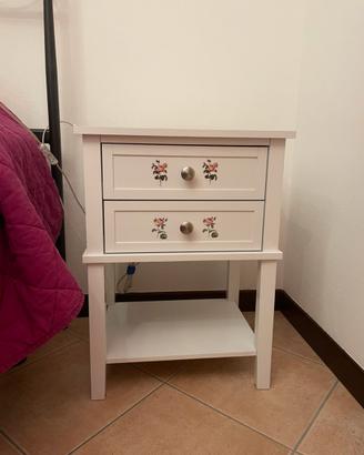 Comodino Camera da Letto Comodino con 2 Cassetti