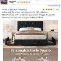 Letto contenitore cassetti