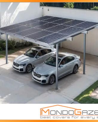 Pensilina alluminio fotovoltaico copertura tettoia