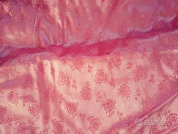 stoffa rosa damascata