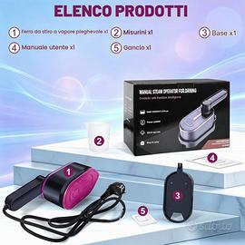 Ferro da Stiro Verticale 1200W a Vapore, LCD Touch