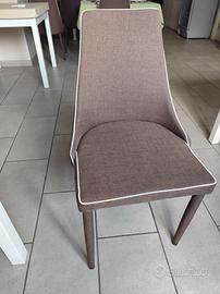 Sedie marrone in Stoffa 
