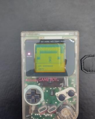 Gameboy trasparente con gioco Gargoyles 