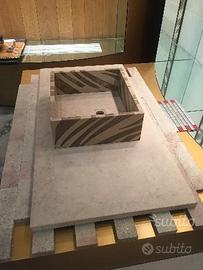 Piano e lavabo in marmo