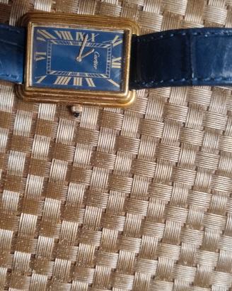 Cartier tank jumbo scalino mod.paris in oro
