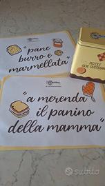 2 tovagliette  più biscottiera da collezione 