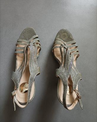 Sandali eleganti tacco 12 con plateau