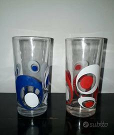 Coppia 2 Bicchieri Vintage Nutella Anni 70 