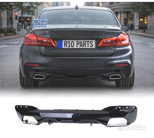 DIFFUSORE BMW G30 G31 LOOK M PERFORMANCE NERO LUCI