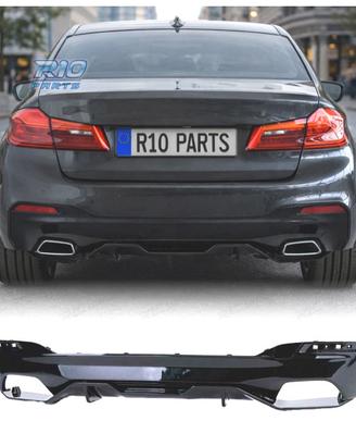 DIFFUSORE BMW G30 G31 LOOK M PERFORMANCE NERO LUCI