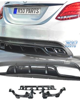 DIFFUSORE MERCEDES CLASSE C W205 15-21 LOOK C63 ED