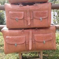 BORSONI VERA PELLE, ARTIGIANATO  100% cuoio chiaro