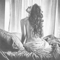 Quadro. Nudo artistico. Disegno a matita