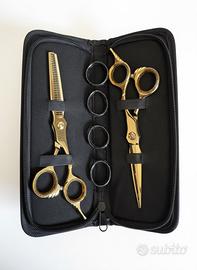 SET FORBICI PROFESSIONALI PARRUCCHIERE 6.5" Oro