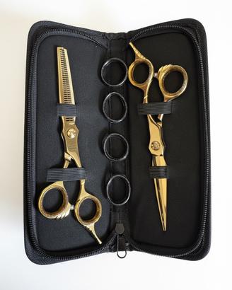 SET FORBICI PROFESSIONALI PARRUCCHIERE 6.5" Oro