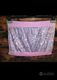TOP DOPPIATO IN RETINA CON *PAILLETTES*
