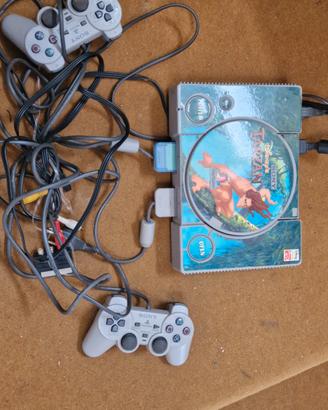 ps1 con 5 giochi 2 memory card 2 joipad